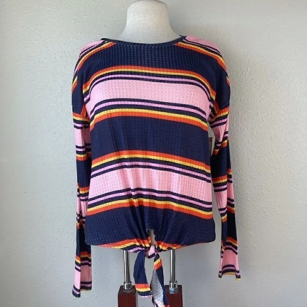 NWT Urbanology Stripped Long Sleeve with Front Tie